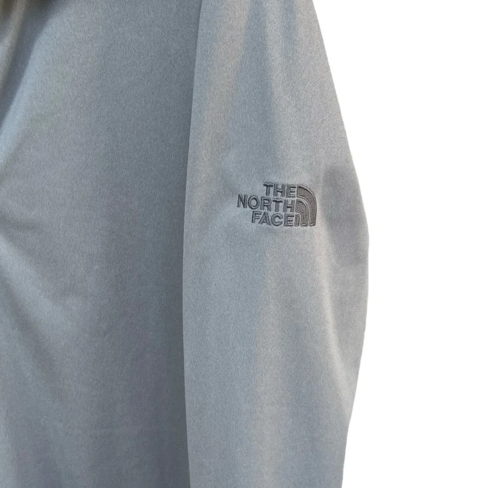 Mens The North Face Tech 1/4 Zip Large Gray Grey Golf Pullover Quarter Logo